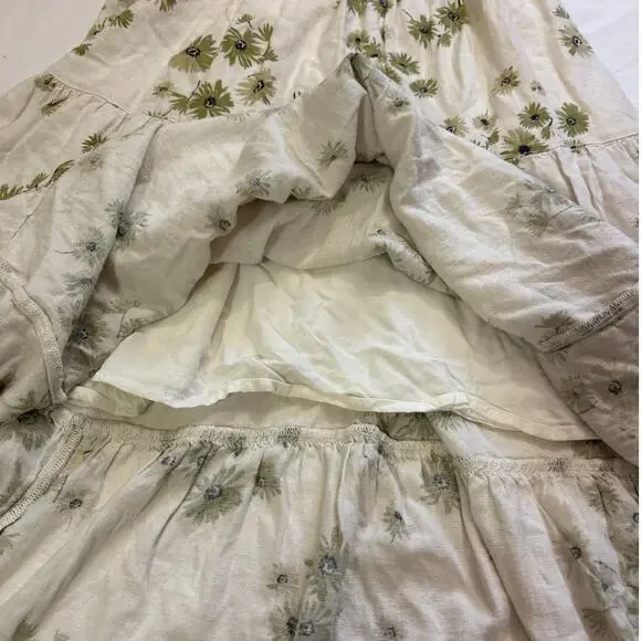 Abercrombie & Fitch Womens XS Petite Dede Emily Flowy Linen Blend Midi Dress - Picture 5 of 10